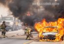 Fire on Electric Vehicle